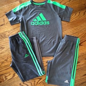 Boys Adidas Short/ Pants & Climalite t-shirt